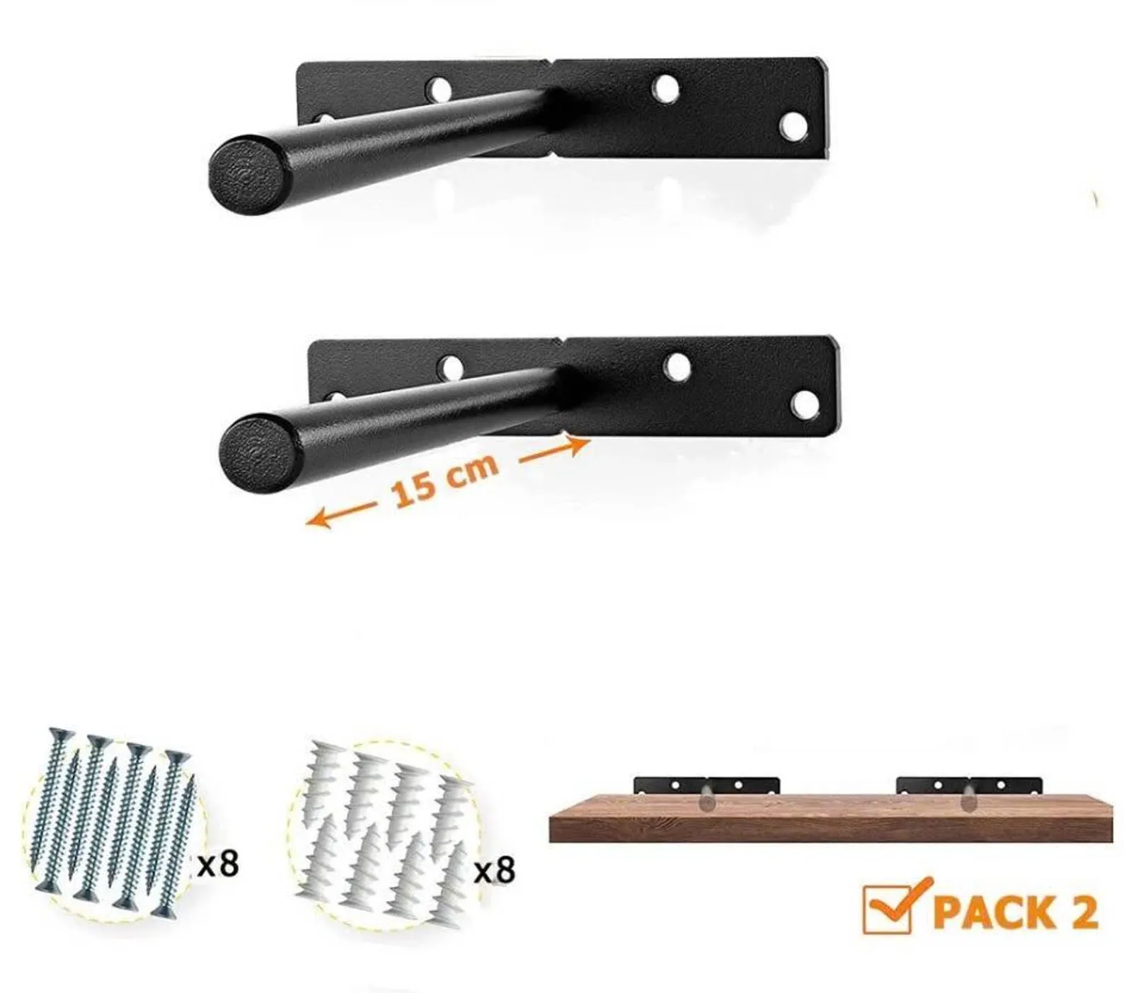 Natural Wood Floating Bedside Shelf Nightstand For Small Rooms - Image 10