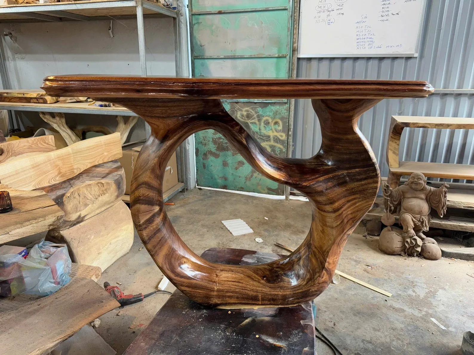 Rustic Live Edge Narrow Console Table For Entry And Living Room - Image 2