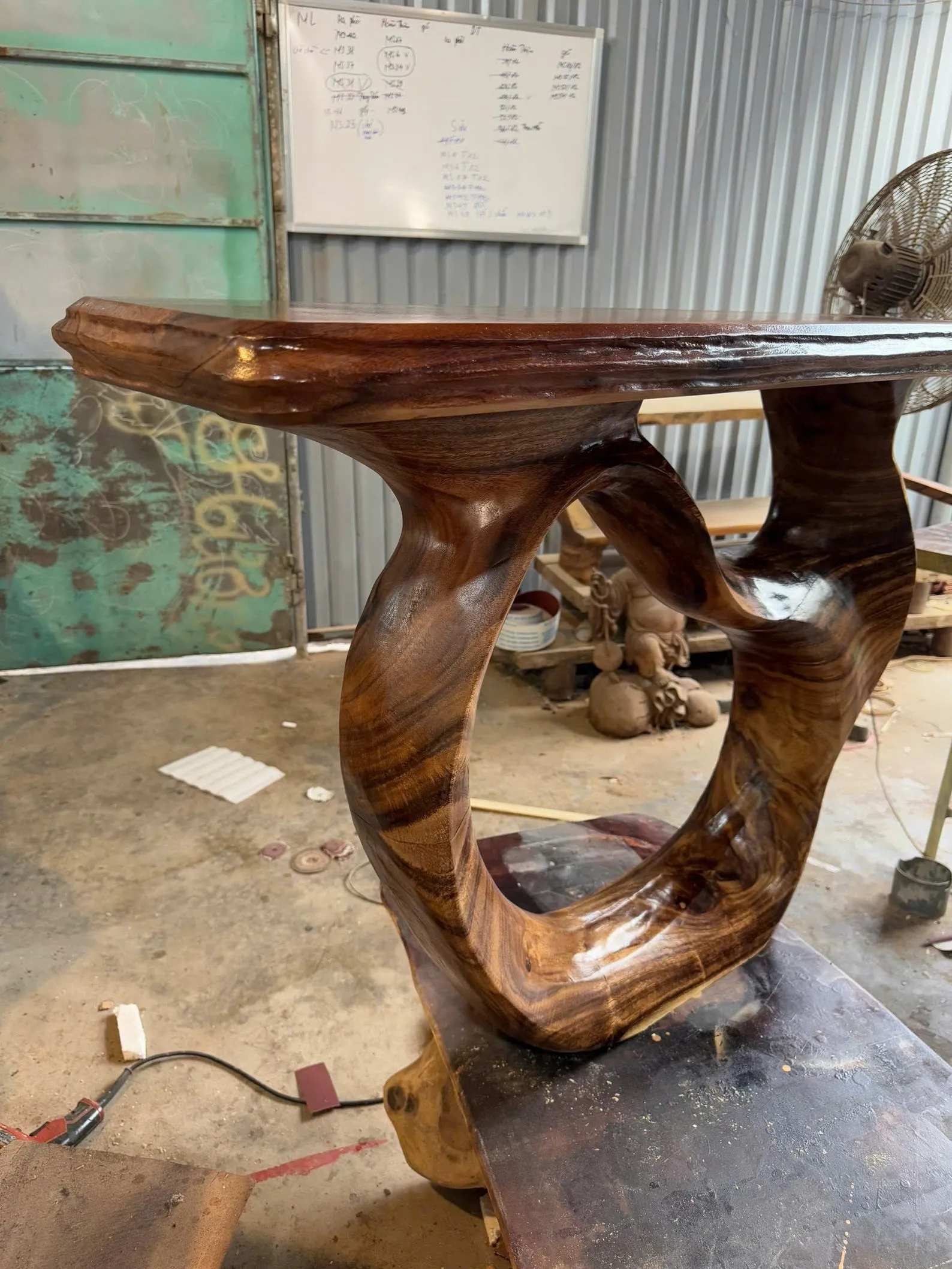Rustic Live Edge Narrow Console Table For Entry And Living Room - Image 3