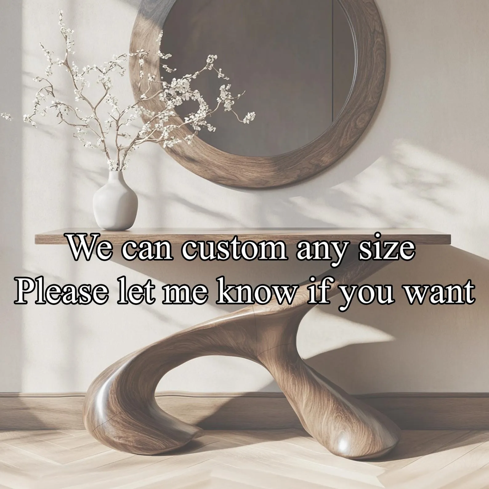 Rustic Live Edge Narrow Console Table For Entry And Living Room - Image 6